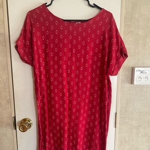 Red t shirt dress